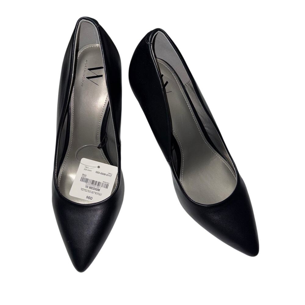 Worthington Zito Black Pointed Toe Stiletto Pumps Women's SZ/ 10 M